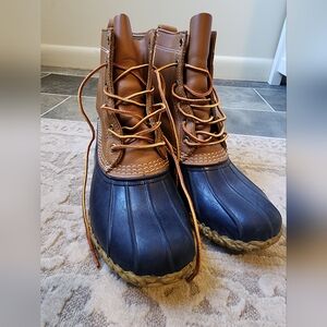 Brown And Blue Bean Boots